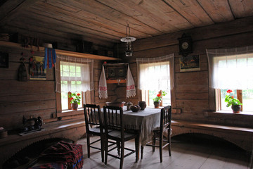 old russian household interior