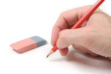 pencil on white