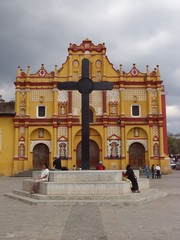 colorful decorated church in mexico