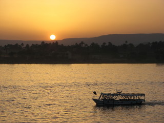 egypte (nil) - coucher de soleil