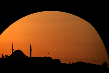 Obraz premium sunset at instanbul