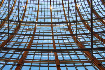 glassfassade stahl/holz