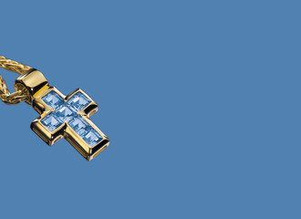 kreuz / schmuck / azur