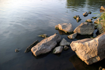 rocks and water