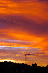 golden urban sunset.