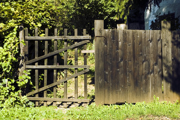 Naklejka premium wooden door