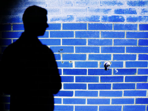 shadow on brick wall