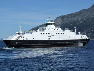 Fototapeta na wymiar passenger ferry in scandinavia