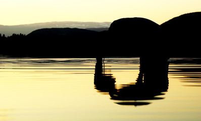 woman in sunset