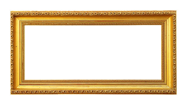 blank golden picture frame