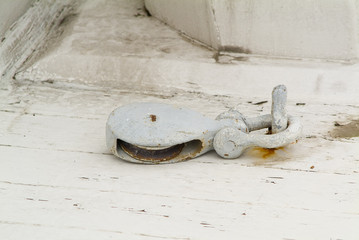 antique, vintage ships rigging pulley