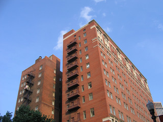 pair of apartment buildings