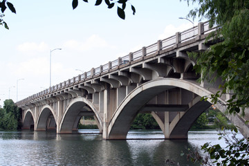 historic lamar bridge in austin, texas - 1351209