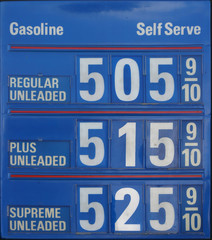 $5 gas sign front