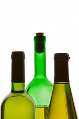 three wine bottles