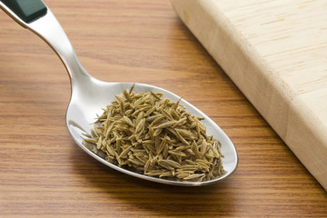 spoonful of cumin seeds