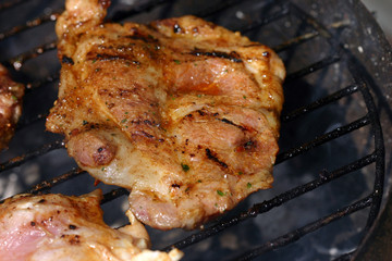 meat on the grill