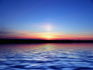 evening. ocean