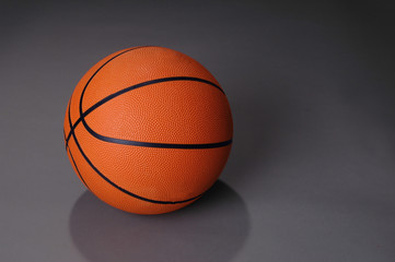 basketball on dark background