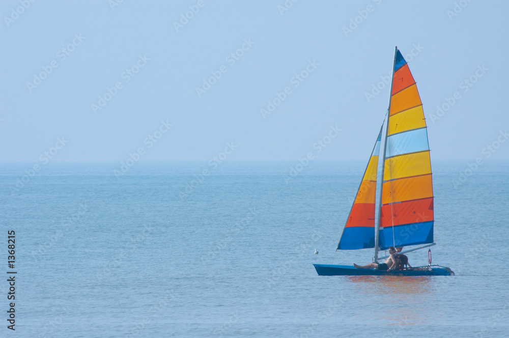 Poster colorful sailboat