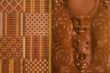 Foto auf Glas maori art details © Wendy Kaveney