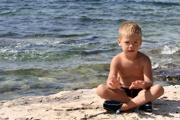 boy on the beach