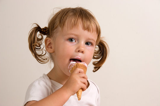 Child Eating Ice Cream