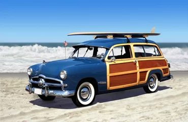 Poster woodie on the beach © James Steidl