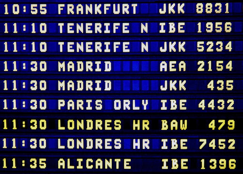 airport display panel