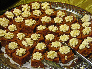 brownies on a tray