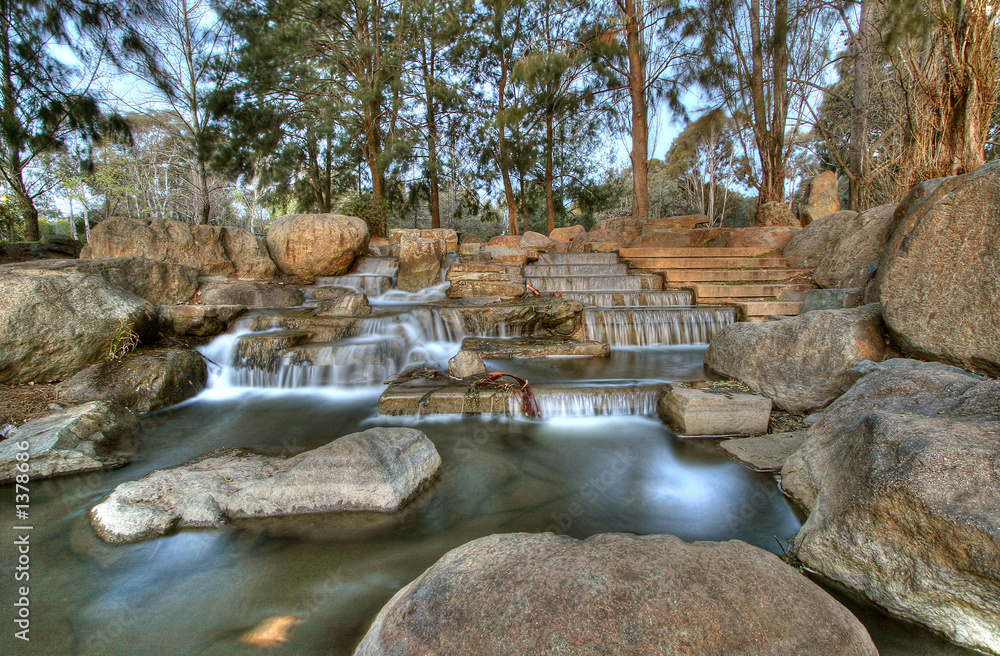 Wall mural belconnen waterfall