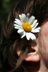 flower and the girl ear