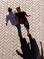 paar mit schatten