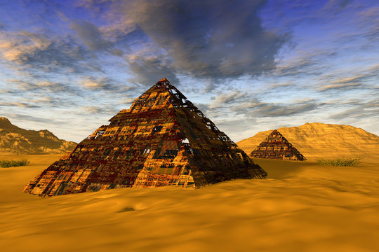 ruined pyramids