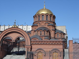 alexander nevskiy cathedral in novosibirsk