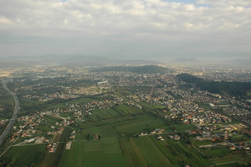 bird's eye view of ljubljana, slovenia