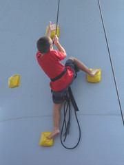 climbing the inflatable mountain