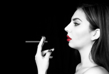 Obraz premium smoking lady