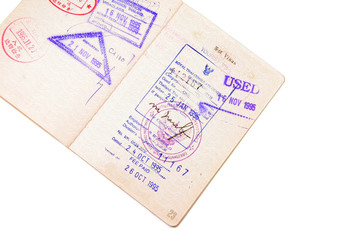 passport with stamp
