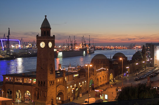 Hamburg Harbour Night