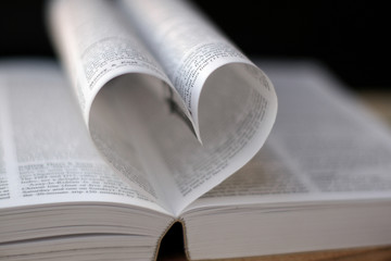 Fototapeta premium heart from book pages