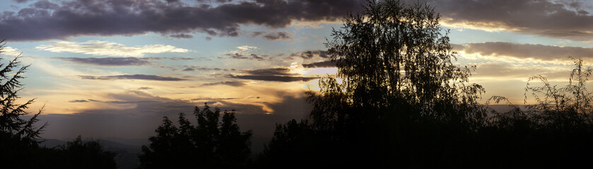 coucher de soleil nuages