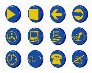 3d web button signs