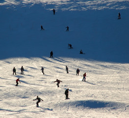 a bunch of skiers