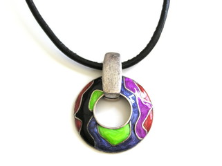 colorful pendant necklace