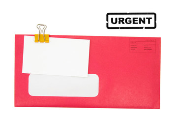 red envelope and blank business card