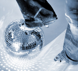 glitterball and shoe