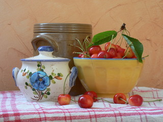 nature morte aux cerises
