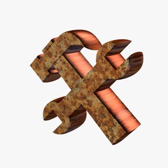 3d tools,hammer and ranch