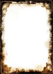 grunge border over white